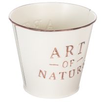 Artikel Zinken bloempot, crème, Ø15cm H13,5cm