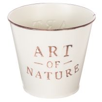 Artikel Zinken bloempot, crème, Ø15cm H13,5cm