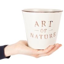 Artikel Zinken bloempot, crème, Ø15cm H13,5cm