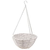 Artikel Bloempot hangend stro naturel wit Ø28cm H15cm 2st