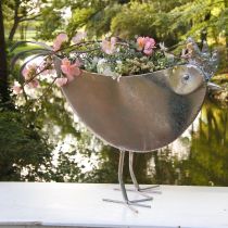 Bloempot Kip Metaal Vogel Metallic Rosé 51×16×37cm