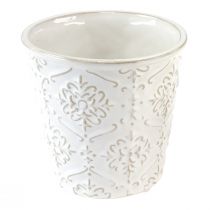 Artikel Bloempot keramiek plantenbak wit crème beige Ø13,5cm 2 st