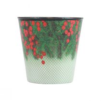 Bloempot Kerstplantenbak emmer Ilex Ø11cm H10,5cm