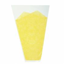 Artikel Bloementas jute patroon geel L36cm B25cm - 12cm 50 st