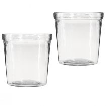 Artikel Bloempot glas helder conisch Ø12cm H12,5cm 2st
