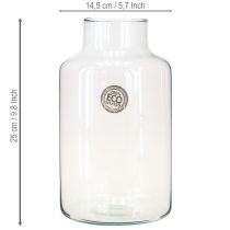 Artikel Bloemenvaas glas decoratieve vaas met hals helder Ø14,5cm H25cm