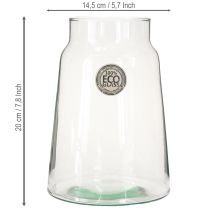 Artikel Bloemenvaas glas heldere vaas voor decoratie in glas H20cm