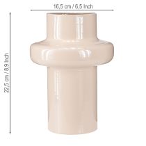 Artikel Bloemenvaas metaal bruin cappuccino emaille Ø17cm H23cm