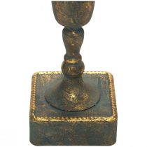 Vloervaas metaal goudgrijze vaas antieke look Ø15,5cm H57cm
