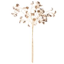 Artikel Kunstplant met bonenbloesemtak in metallic design voor Kerstmis, 80 cm, 3 stuks