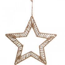 Artikel Boho-stijl, decoratieve ring Kerstmis, decoratieve ring ster W40cm