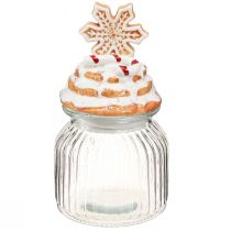 Artikel Snoeppot Kerstkoekjespot sneeuwvlok H20cm