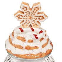 Artikel Snoeppot Kerstkoekjespot sneeuwvlok H20cm