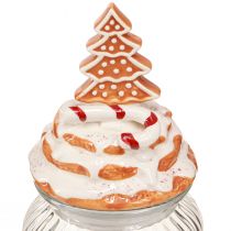 Artikel Kerstbonbonnière glas, dennenkoekenpot Ø11cm H21cm