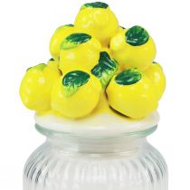 Artikel Snoeppot met deksel citroen koektrommel Ø11cm H19cm