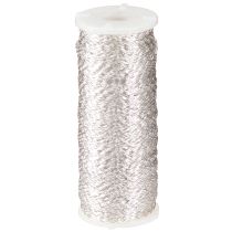Bouilloneffect draad 100g zilver