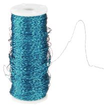 Artikel Bouillon effect draad Ø0.30mm 140m turquoise decoratief draad sieraden knutselmateriaal