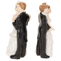 Artikel Bruid en bruidegom 6 cm 2 stuks