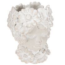 Artikel Buste van gegoten steen, sculptuur vrouw plantenbak antiek H21,5cm