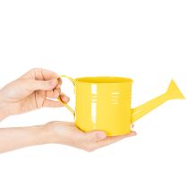 Artikel Kleurrijke decoratieve gieter, Ø11cm, H9,5cm, voor het beplanten van planten, lentetafeldecoratie, metaal, set van 8