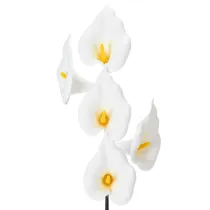 Artikel Kunstmatige callalelie met gele meeldraden, decoratieve bloemen, 35 cm, 10 stuks