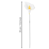 Artikel Kunstmatige callalelie met gele meeldraden, decoratieve bloemen, 35 cm, 10 stuks