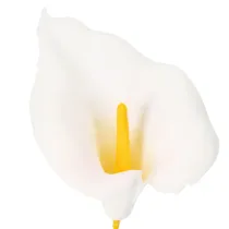 Artikel Kunstmatige callalelie met gele meeldraden, decoratieve bloemen, 35 cm, 10 stuks