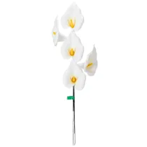 Artikel Kunstmatige callalelie met gele meeldraden, decoratieve bloemen, 35 cm, 10 stuks