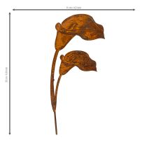 Artikel Tuinstekers met Calla-bloemmotief voor graven en bloemstukken, 25 cm, 6 stuks