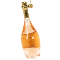 Artikel Kerstboomversiering set, champagneglas en champagnefles, kerstdecoratie, 14 cm, 2 stuks