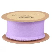 Artikel Chiffon lint lila stoffen lint met franjes chiffon 40mm 15m