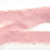 Artikel Chiffon lint roze stoffen lint met franjes 40mm 15m