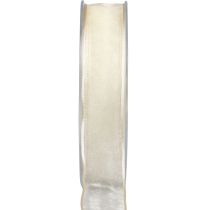 Artikel Chiffonlint organzalint decoratief lint organza crème 25mm 20m