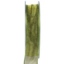 Artikel Chiffonlint organzalint sierlint organza groen 25mm 20m