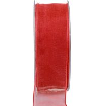 Artikel Chiffonlint organzalint sierlint organza rood 40mm 20m