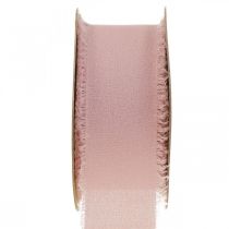 Artikel Chiffon lint roze stoffen lint met franjes 40mm 15m