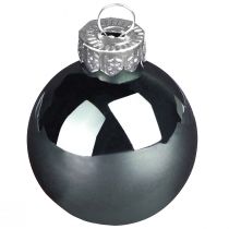 Artikel Kerstboomballen van glas groen parelmoer grijs Ø5cm 24 st