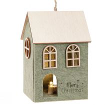 Artikel Kerstboomdecoratie vilten decoratie huis groen H12,5cm 2 st