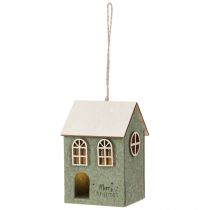 Artikel Kerstboomversiering van vilthuis met groene LED-decoratie (set van 2)