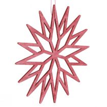 Artikel Kerstboomdecoratie sneeuwvlokken houtdecoratie Bes 15cm 8 st