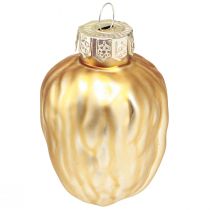 Artikel Kerstboomversiering Kerst goud walnoot 3x6cm 6 st