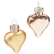 Artikel Kerstboomversiering Kersthartjes goud 3cm 24 st