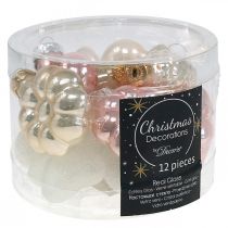 Artikel Kerstboomdecoratie glas Kerstboomdecoratie pastel 12 stuks