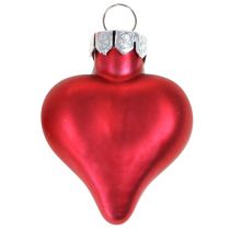 Artikel Kerstboomversiering hartjes rood 3cm 22 st