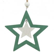 Artikel Kerstboomdecoraties mix groen, wit 10cm 9st