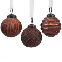 Artikel Kerstboomversiering vintage kerstversiering glas Ø5cm 9st