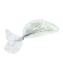 Artikel Kerstroos op draad wit 50 st