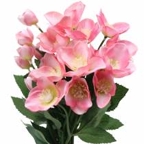 Boeket kerstrozen roze 29cm 4st