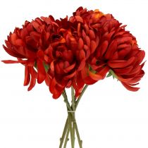 Artikel Chrysantenboeket vermiljoen rood 28cm 6 st
