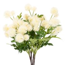 Artikel Kunstmatige chrysanten, crèmewitte bos, decoratieve tak, groot 56 cm, 4 stuks
